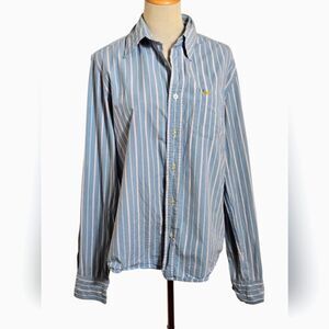 Hollister Vintage Blue and White  Casual Button Down Shirt